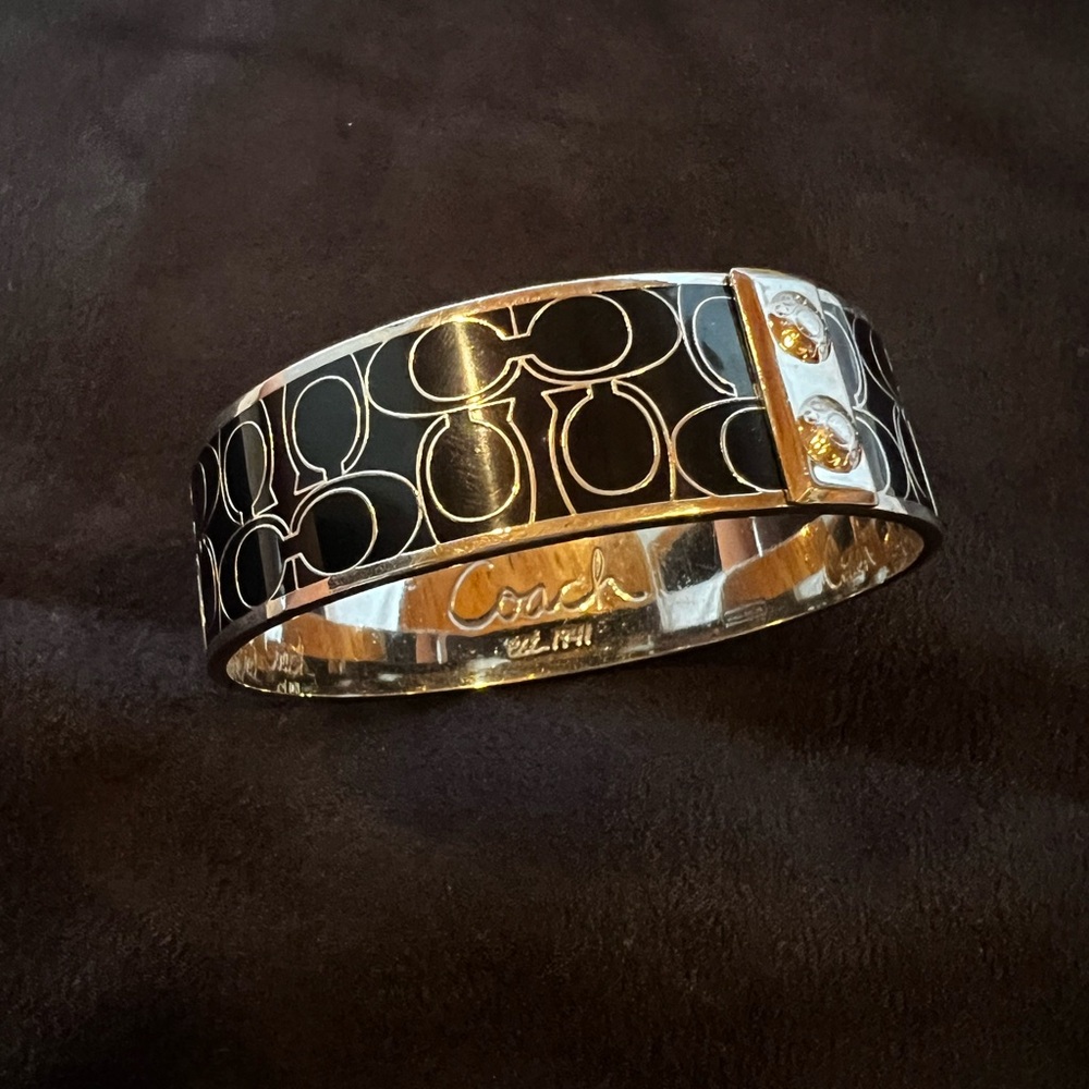 Coach Black and Silver Bracelet